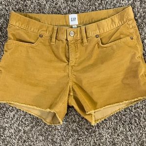 Gap mustard color corduroy shorts size 10